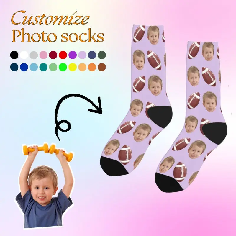 

Customized printing of your photos, personalized long socks, colored socks, men's women neutral socks, fun and innovative socks,