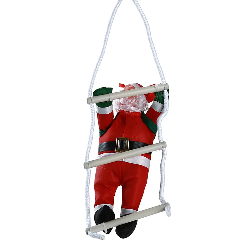 Santa Claus Climbing Ladder Ornaments Xmas Tree Santa Claus Climbing Ladder Rope Hanging Pendant 2024 Merry Christmas Decoration