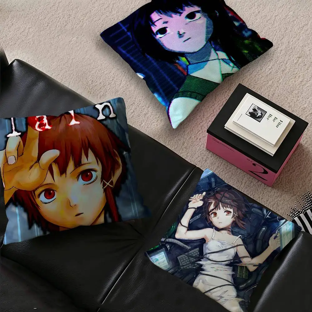 S-Serial Experiments L-lain Pillow Cover for Bedroom Room and Living Room Sofa Decorative Cushion Cover