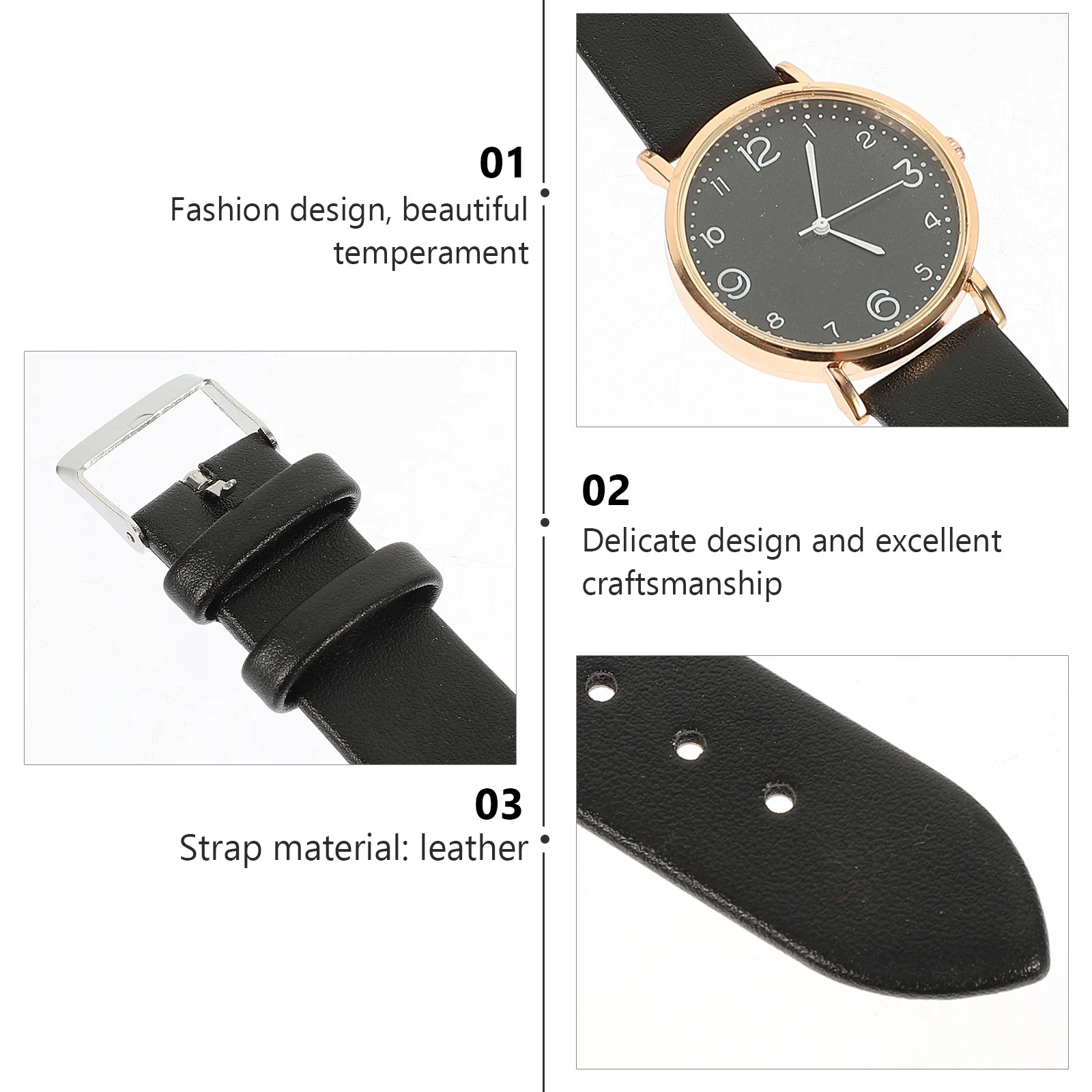 ساعة كوارتز نسائية بحزام معدني مريح ومزخرف للنساء هدية عيد ميلاد وحفلات هدايا للنساء #5