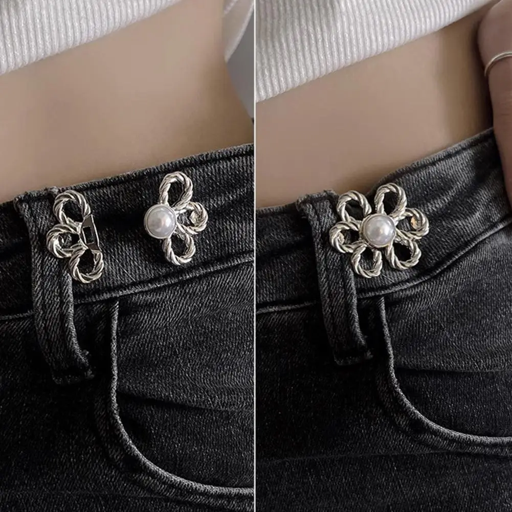 1 Paar Taillen knöpfe Blume kombinierte Verschluss hose Pin abnehmbare versenkbare Knopf Nähen Schnallen Rock Jeans Zubehör