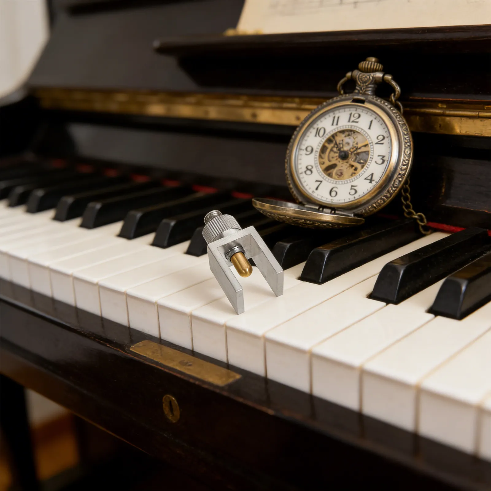 

Piano Key Leveling Tool Precision Black Key Height Gauge for Grand Upright Pianos Ergonomic Compact Design Rapid Slope Flatness