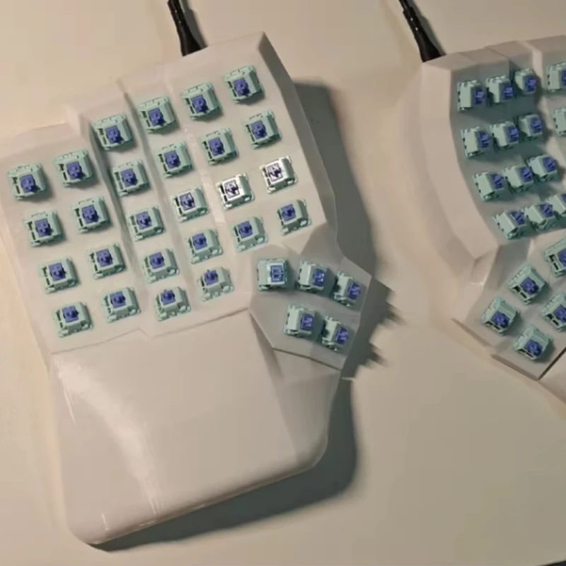 Dactyl Manuform Split Mechanical Keyboard Kit Hot Swap Wired Single Mode VIAL TypeC 62key Ergonomics Split Mechanical Keyboard