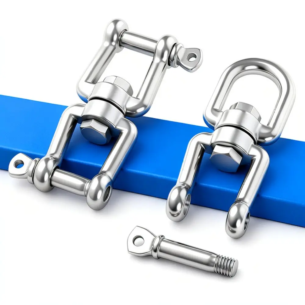 Stainless Steel 304 Swivel Hook Universal Joint For Chain Rope Connection Rotating Hardware Heavy Duty Attachment