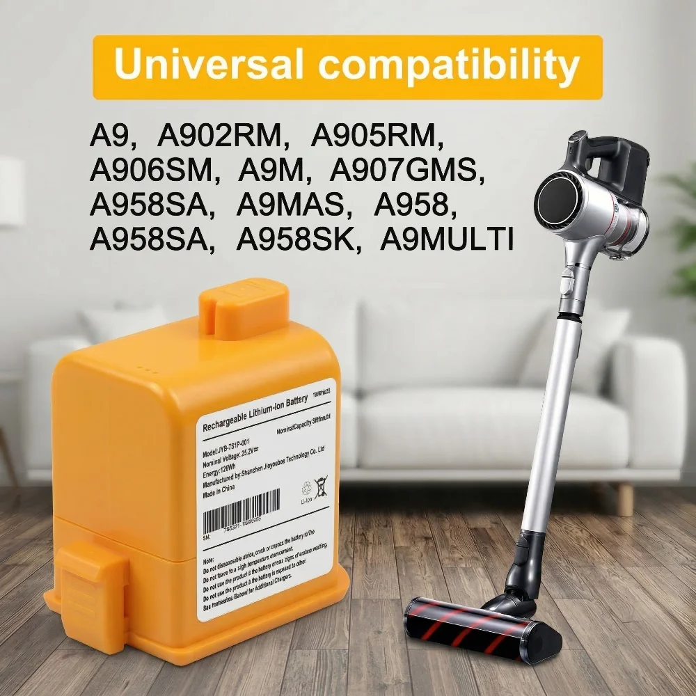 25.55V 5000mAh Vacuum Battery For LG A9 PLUS A907GMS A9MAX Cordless Sweeper Replacement Li-ion Cells Safe Power Pack