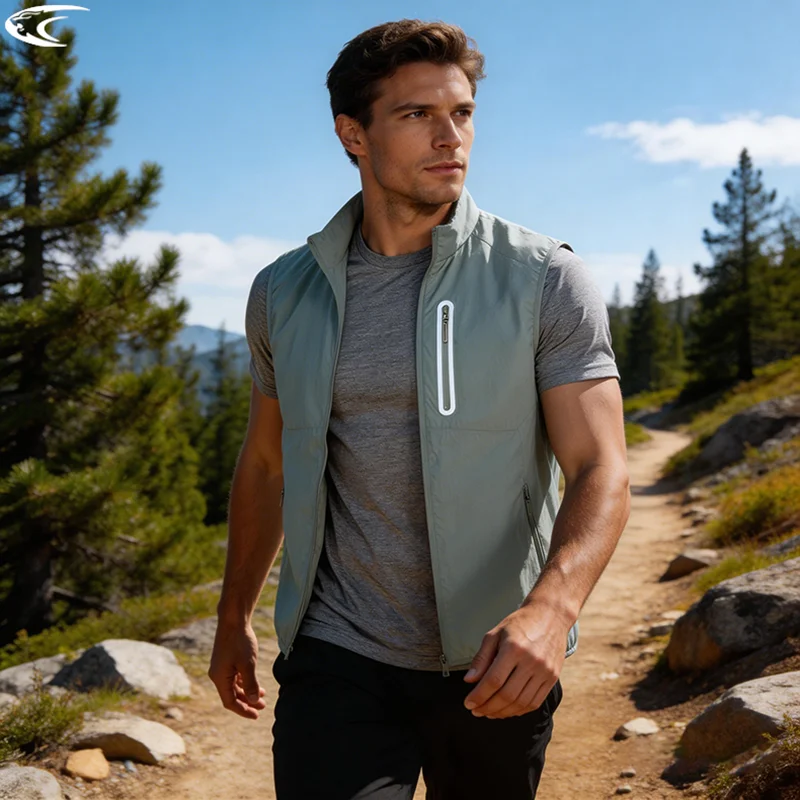 

LNGXO Men's Women's Fishing Vest Summer Mountaineering Camping Hiking Running Vests Waterproof Self-Storage Sleeveless Jacket