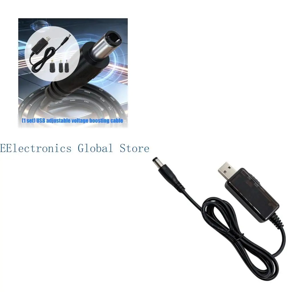 462B Adjustable USB Adapter Cable with Display for LED Lights, Small Electronics, Drawer Storage, Daily Spare, and Home Travel