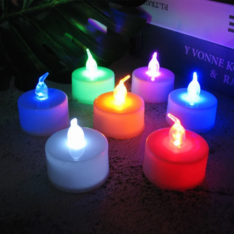 

6Pcs Flameless LED Candle For Home Birthday Party Wedding Decoration Electronic LED Candles Battery Operated Tealight Candles