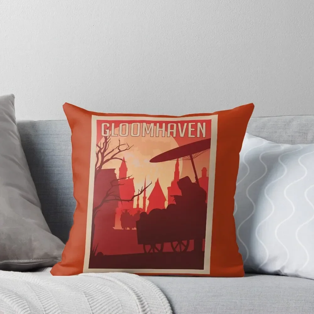 Gloomhaven Board Game- Minimalist Travel Poster Style - Gaming Art Throw Pillow Christmas Pillowcase sleeping pillows pillow