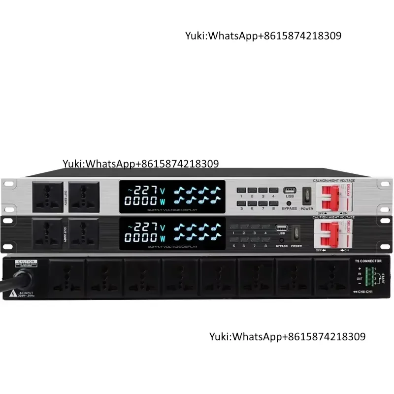 Xtuga HL-38B Professional 8-channels DJ Sound System DJ Control 12 Volt Audio Power Supply Sequencer