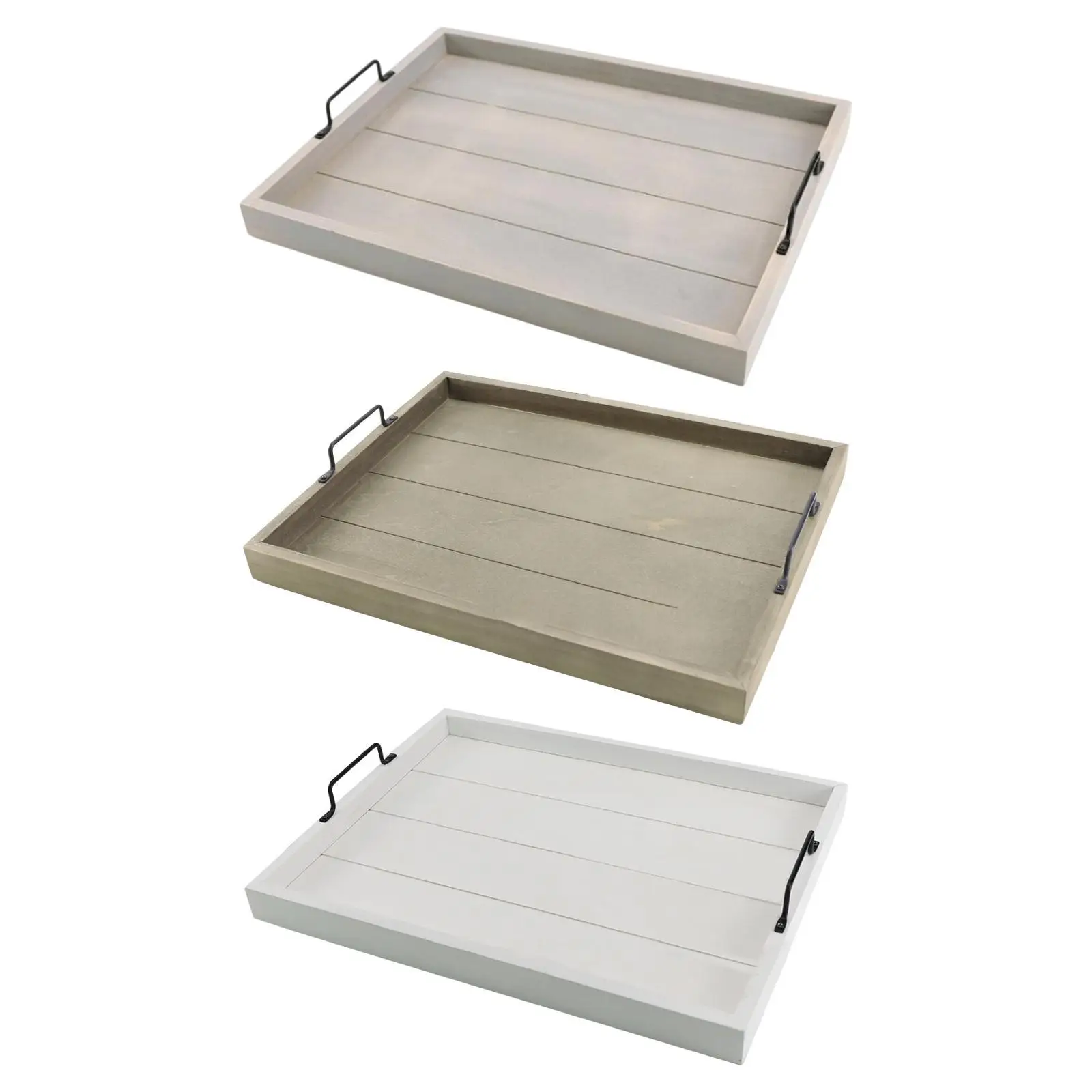 

Wood Serving Tray with Handles Wooden Serving Tray for Living Room Kitchen