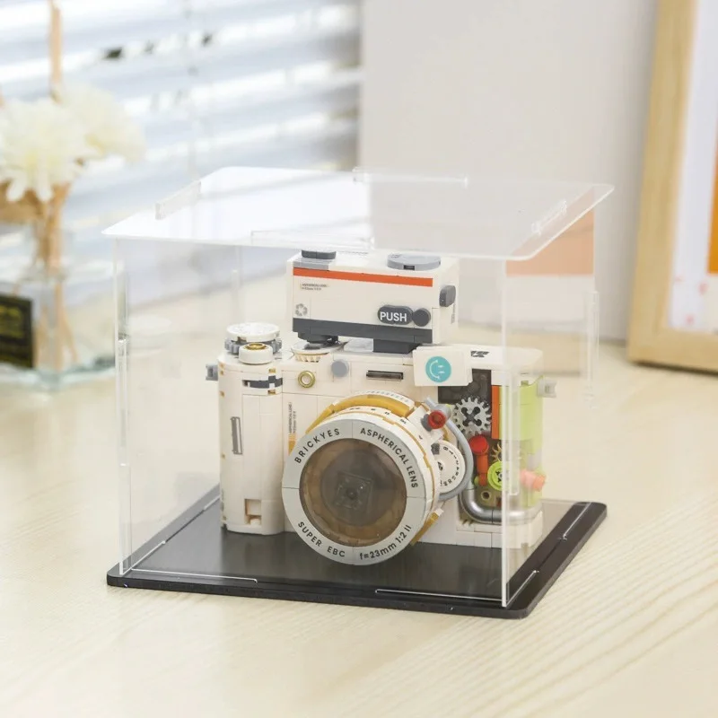 Retro Camera Micro Gemonteerde Bouwstenen Set Creatieve DIY Model Kit Collectible Educatief Vrije tijd Speelgoed Voor Volwassen Kinderen Gift