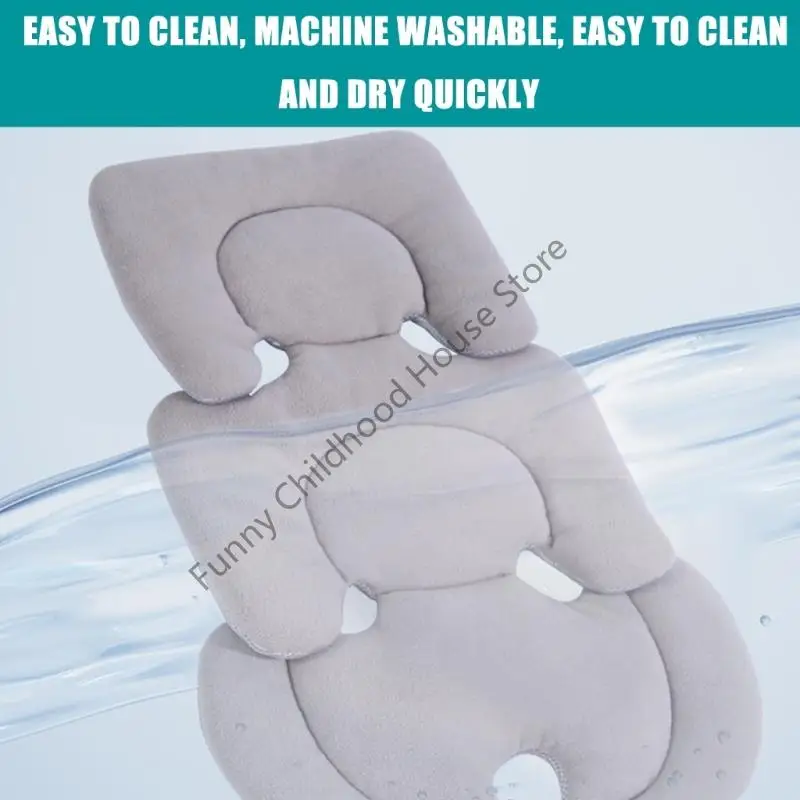 D0LA Breathable Baby Strollers Pad Universal Fitting For Different Models Nonslip Back Support With Comfortable Fleece
