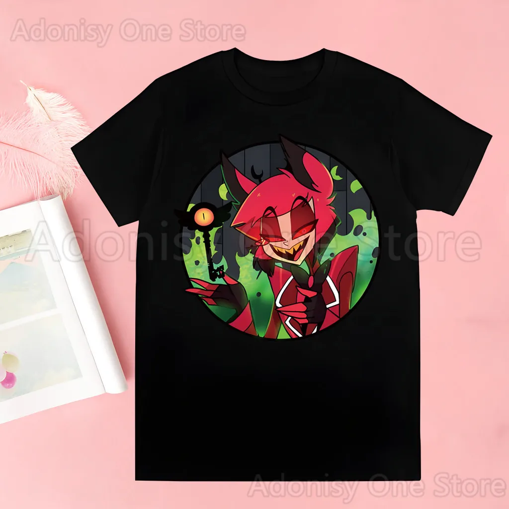 Alastors-T-shirt pour femme, estival et estival, avec dessin animé