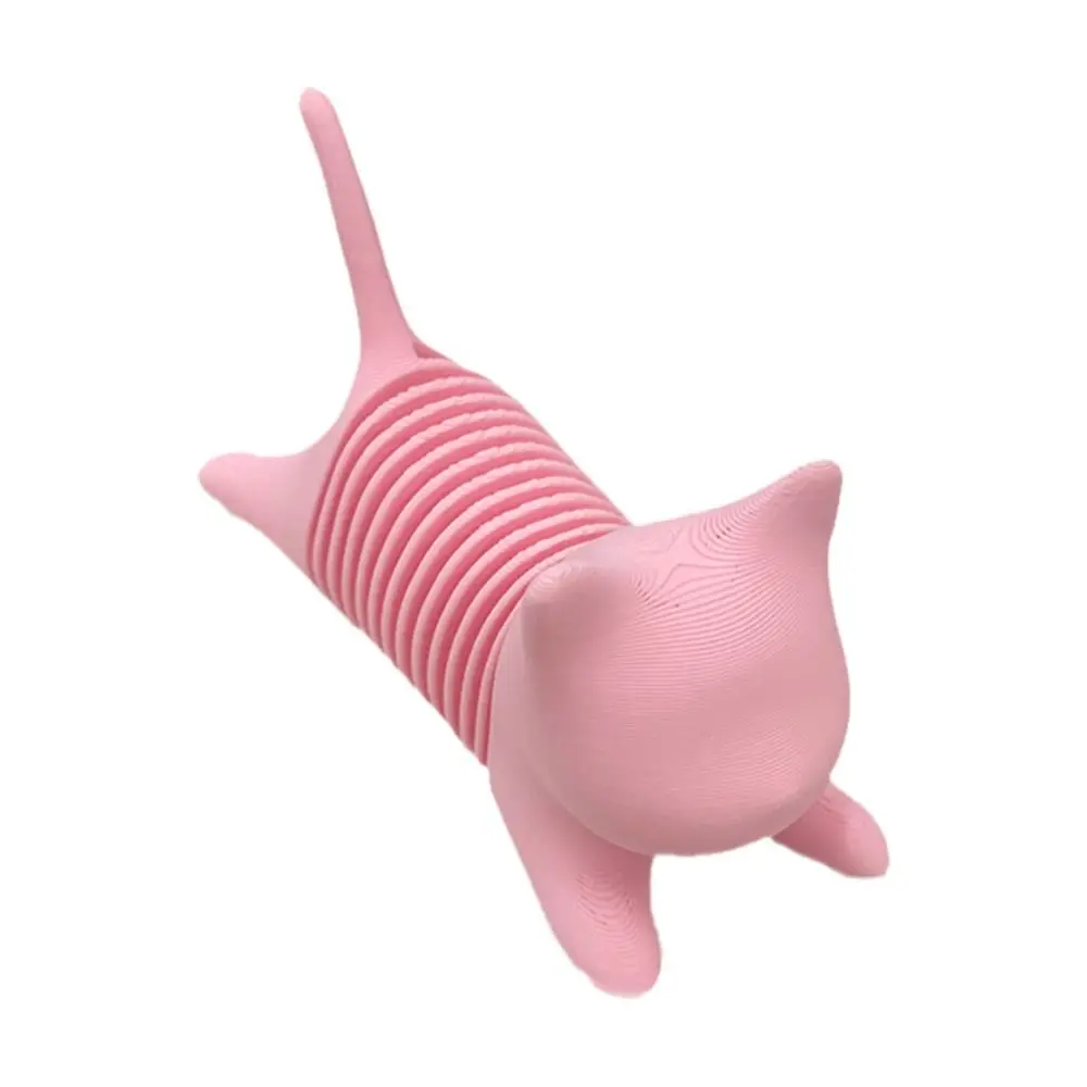 

Multicolored Durable 3D Printing Spring Cat Cartoon Novelty Spring Cat Ornament Creative Simulation Spring Cat Model Offices