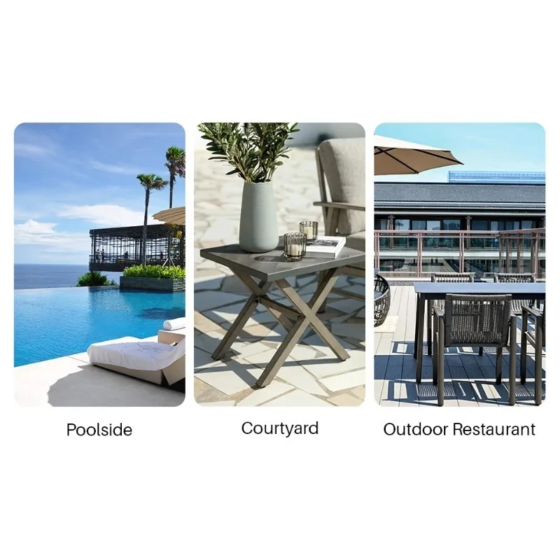 كرسي ألومنيوم لتخليص الأثاث الخارجي للحديقة، جلسة خارجية لمقاعد الحديقة، كرسي صغير قابل للطي، كراسي فناء منخفضة #6