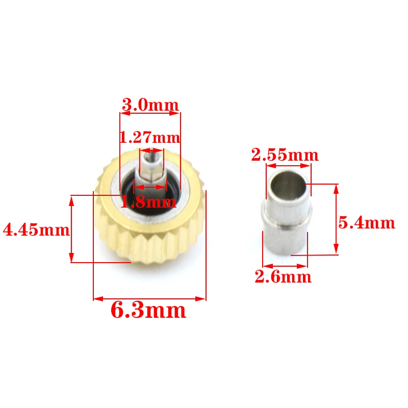 Watch Accessories 6.3mm All Steel Head Crown Adjustment Time Button 1PC  For Omega Parts Tools