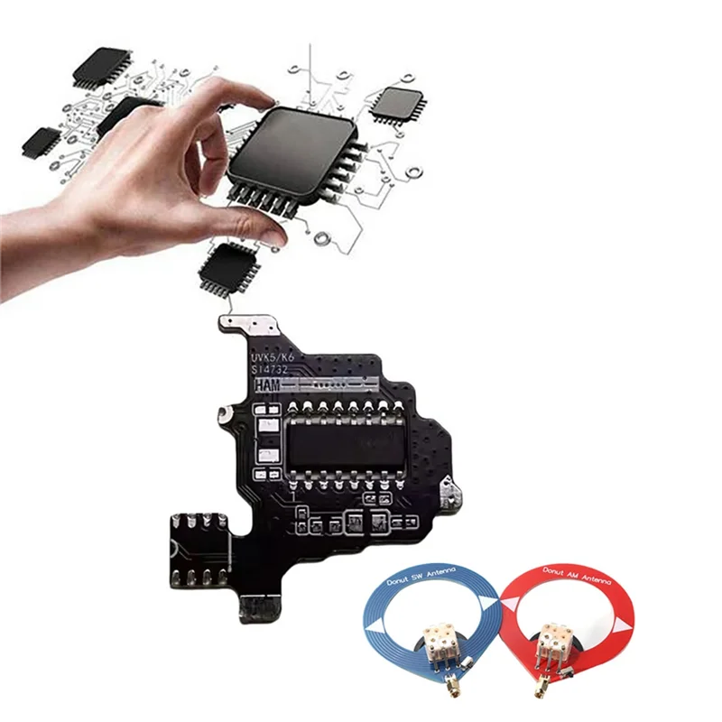 ABZZ-For Quansheng K5/K6 SI4732 Module Modification+2Xdonut Antenna Shortwave Radio Module Intercom Modification Module