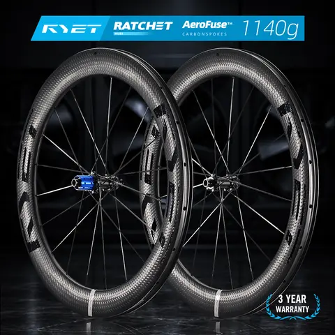 2026 RYET Carbon Road Bicycle Wheelset 1140g 45/65mm 60T Ceramic Hub Ultralight Disc Brake Aero Racing Bike Rims Cycling Parts
