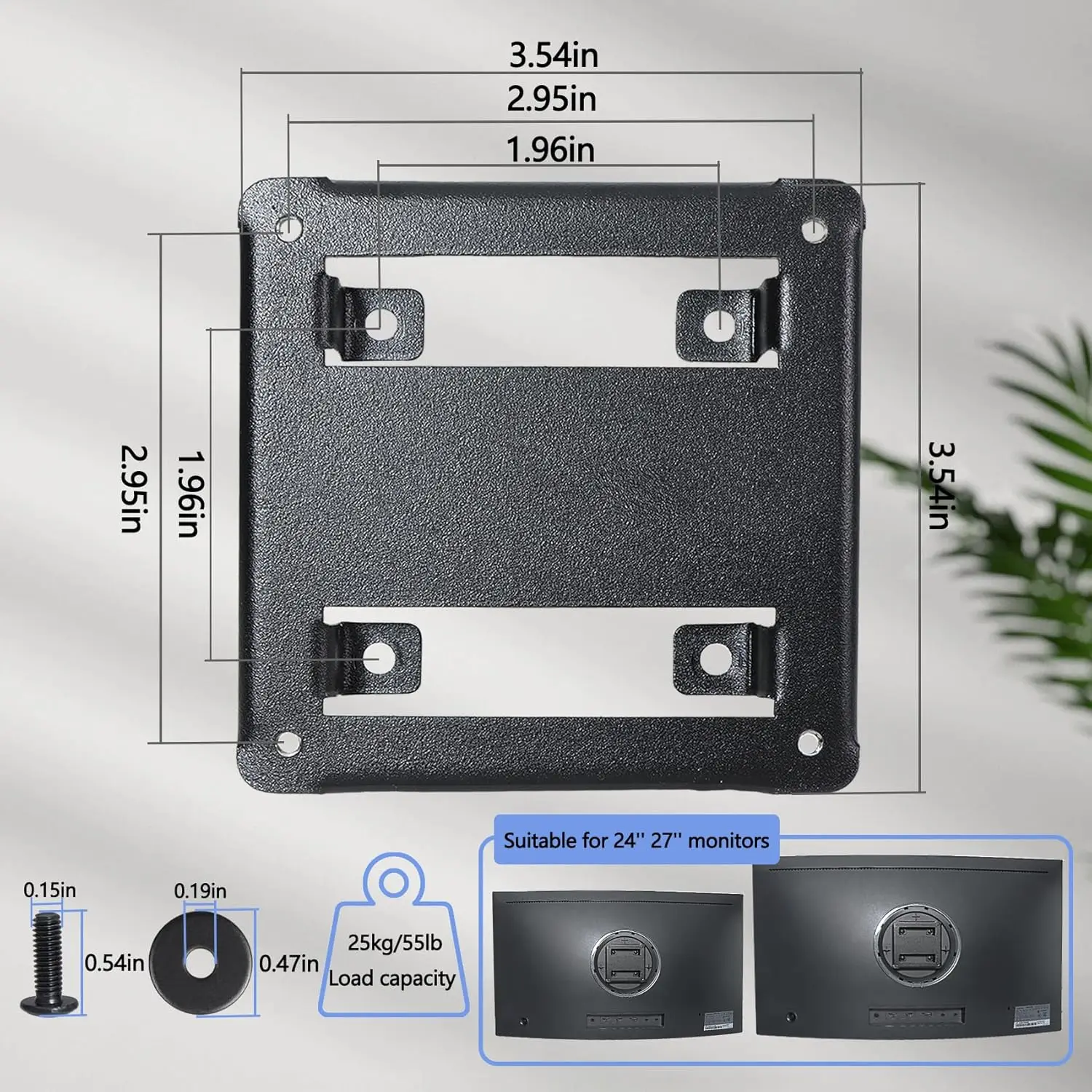 

Brand New Compatible with Samsung Wall Mount 75mmX75mm VESA Bracket is for CFG70 LC24FG70FQNXZA LC27FG70FQNXZA Display Bracket