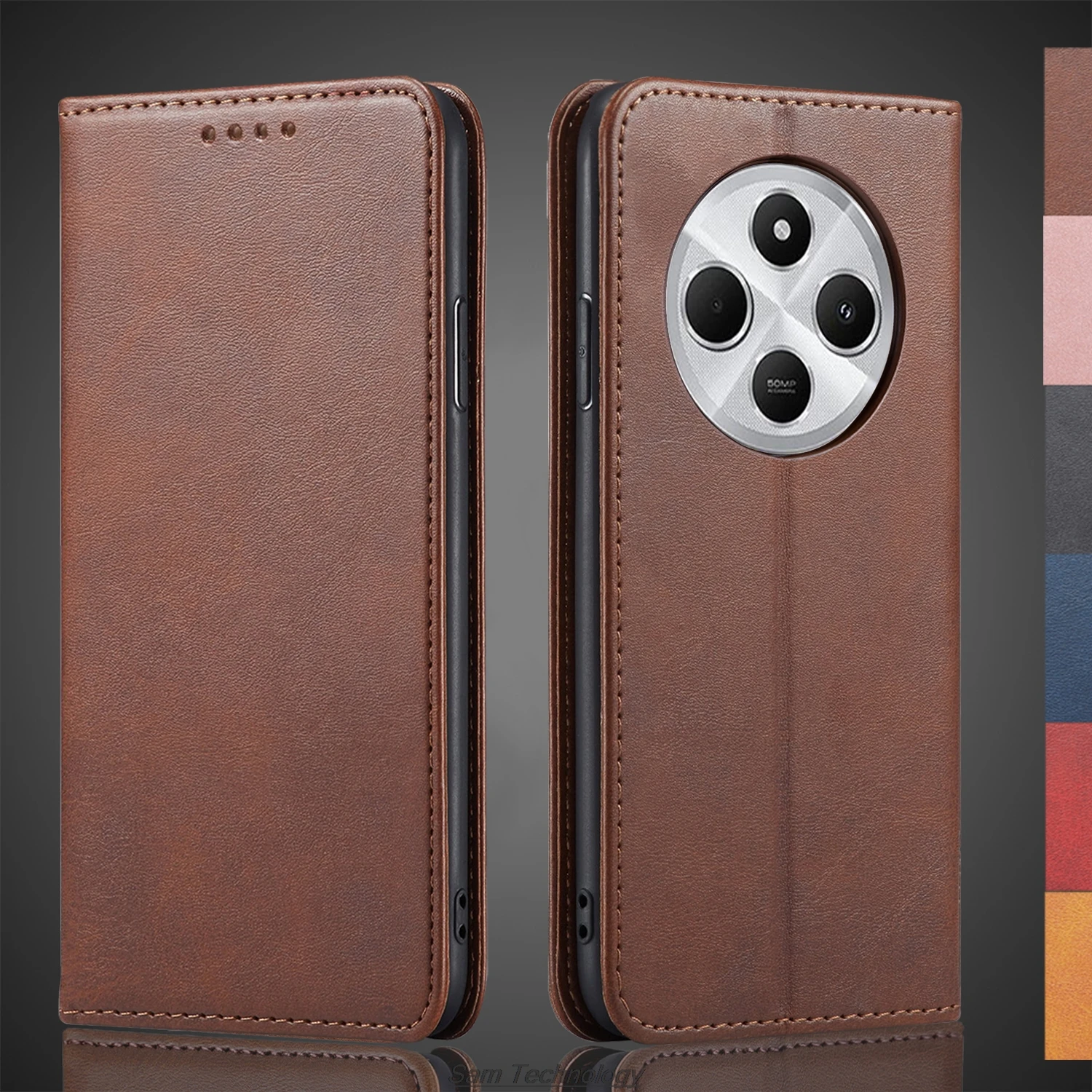 Étui en cuir à attraction magnétique pour Xiaomi, housse portefeuille à rabat, sacs de téléphone,