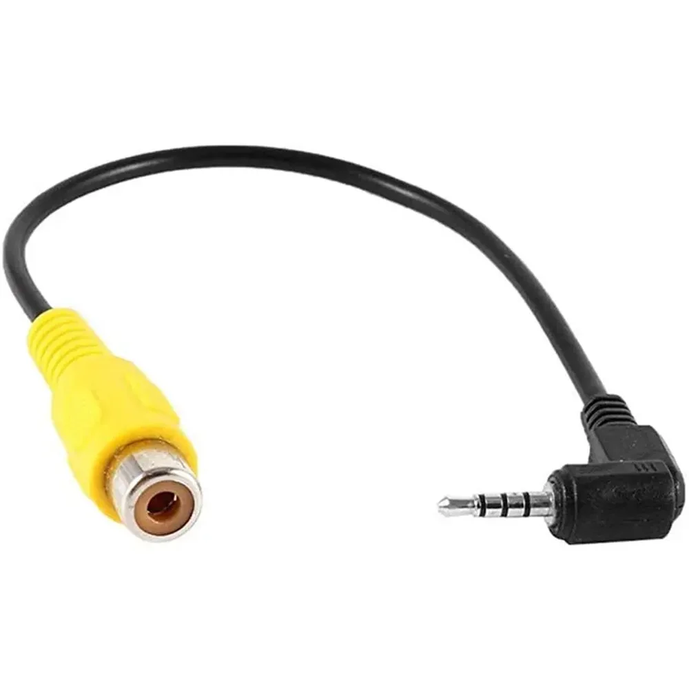 Gold Plated AV-in Aux 2.5mm TRRS Male Plug to RCA Female Audio Adapter Converter Cord 0.2m, for GPS Tablet Dash Cam DVR Backup