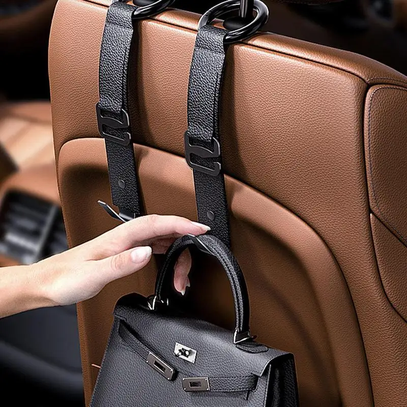 Car Purse Hook Automotive 360 Degree Rotating Headrest Hook Reusable Portable Bag Hanger With Large Bearing Load For Travel