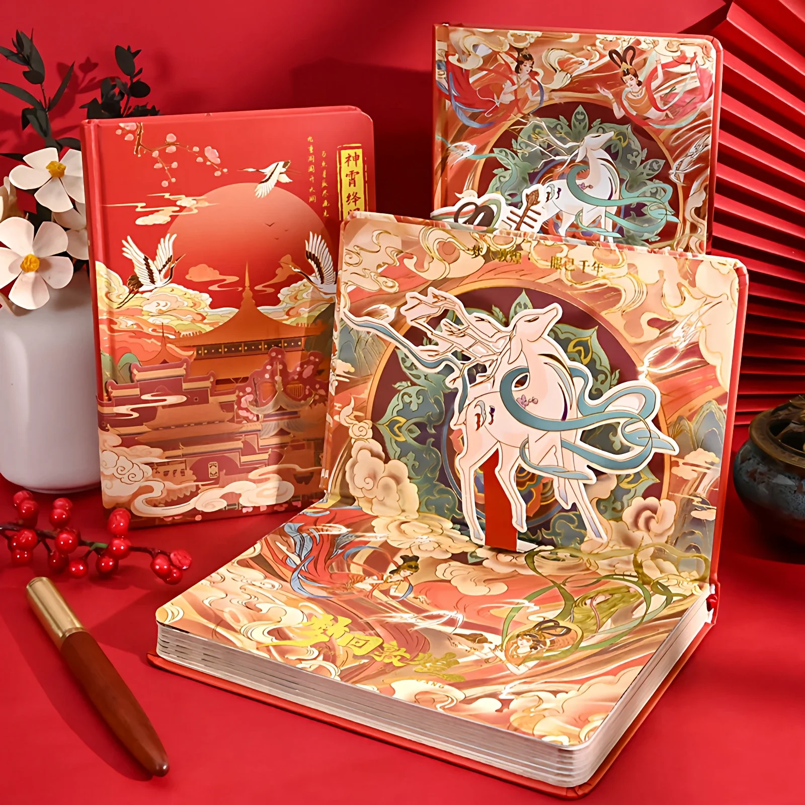 Dunhuang-Themed B6 Notebook Chinese Style High-Quality Diary Colorful Pages Inner Chinese Style Notebooks Stationery