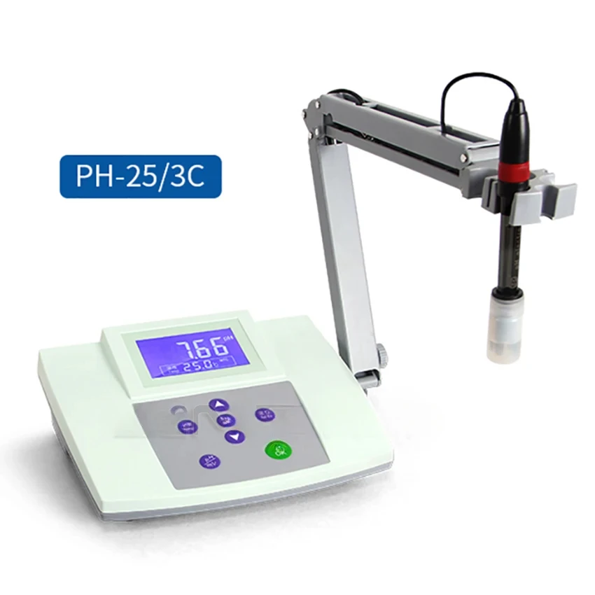 110/220V Digital Display Bench Acidity Meter Desktop PH/MV/Temp Tester Meter Acidity Meter Laboratory Water Quality Analyzer