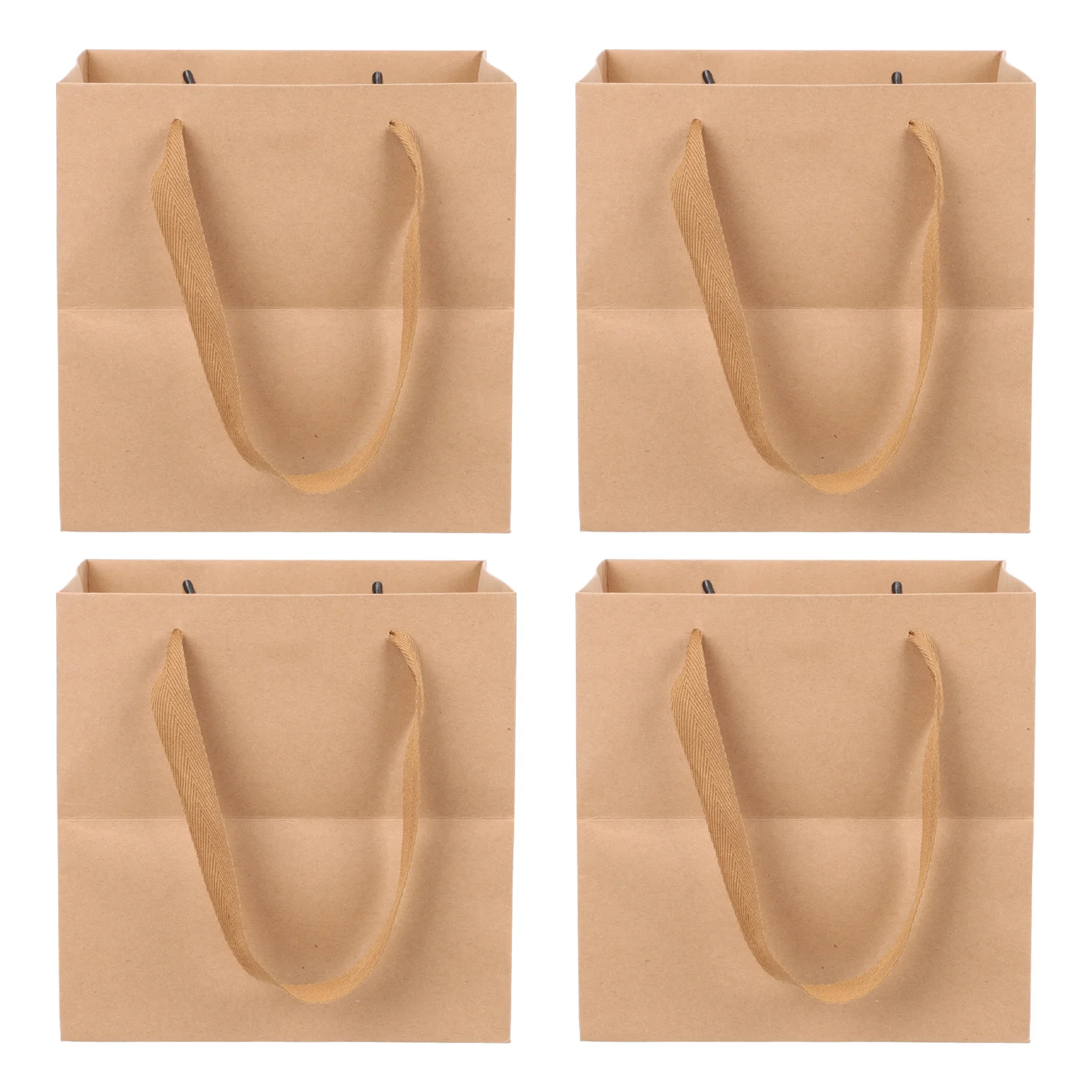 

4Pcs Kraft Paper Bags Thickened Sturdy Food Storage Bread Wrapping Portable Shopping Child Large Gift Box Party Supplies