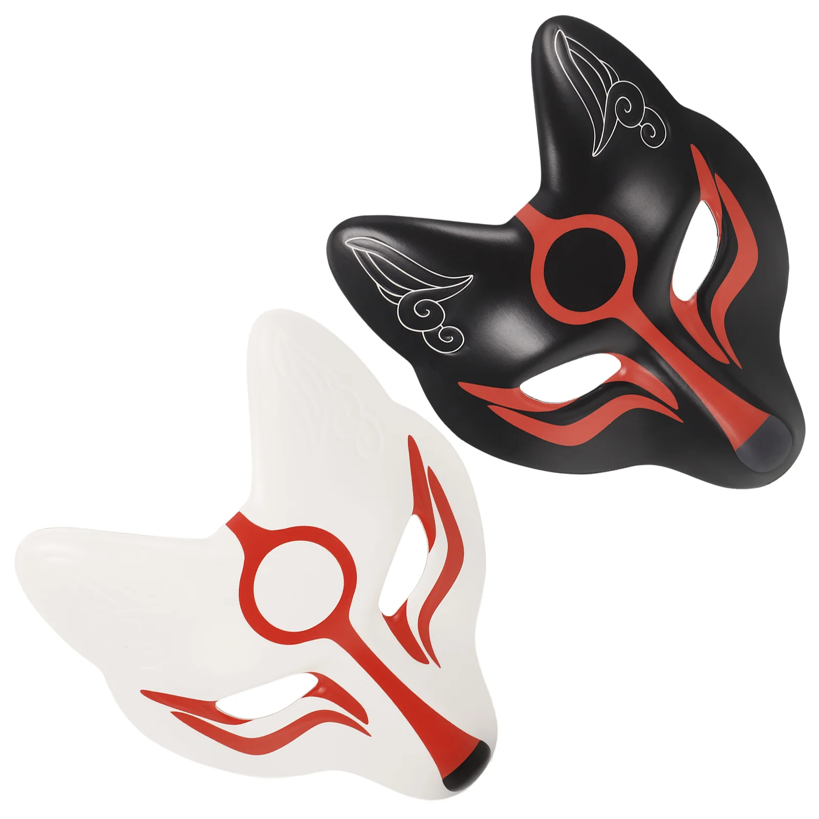 2 Pcs Eva Fox Mask Kabuki for Kids Prom Kitsune Full Men Apparel Cosplay Props Stage Performance