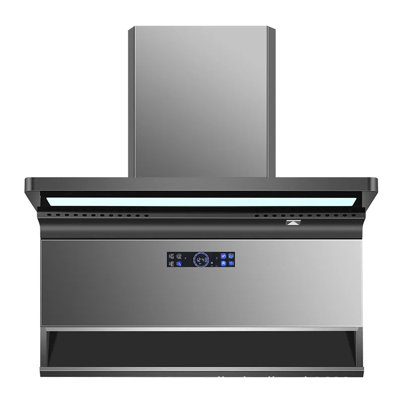 7-character range hood intelligent voice range hood large suction top side double suction frequency conversion
