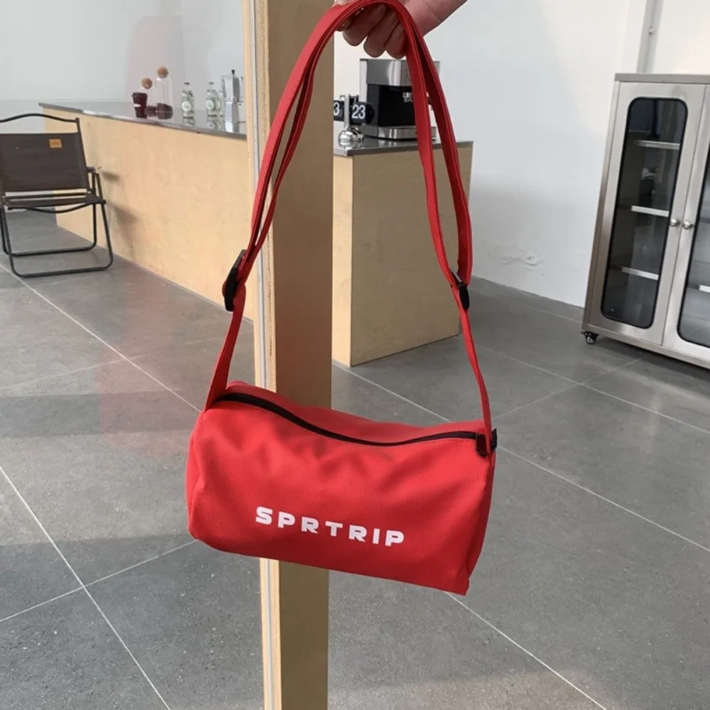 

Casual Oxford Cloth Square Bag Large Capacity Letter Printed Sports Messenger Bag Adjustable Strap Japanese Style