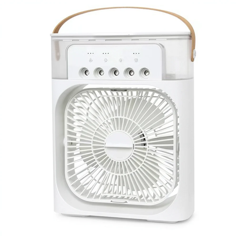Portable Mist Cooling Fan USB Desktop Air Humidifier 5 Spray Holes Office Home Desk Cooler Silent Personal Air Conditioner