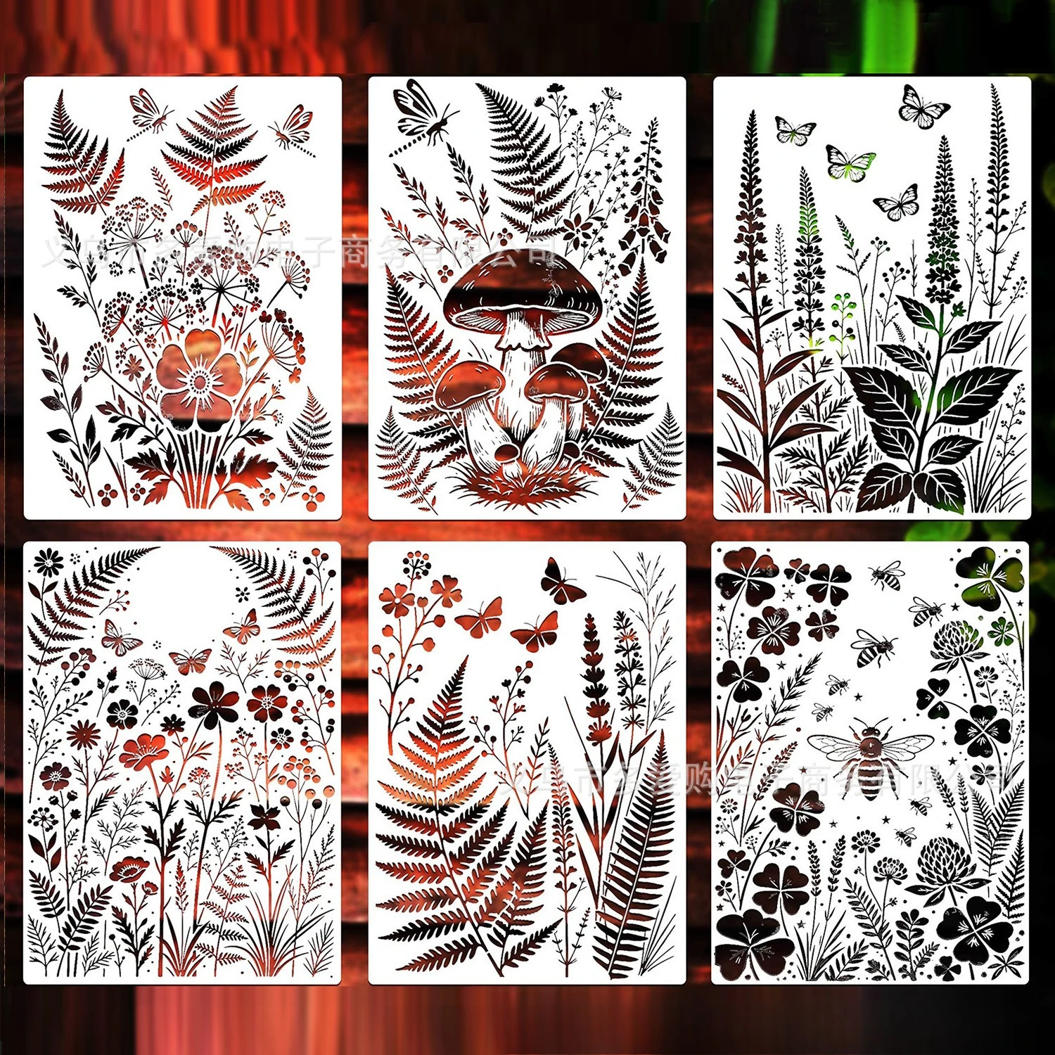 Botanical Fern Stencils Set