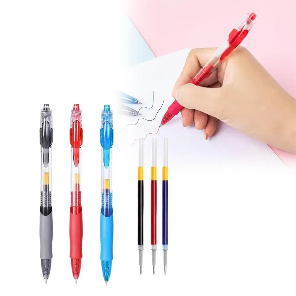 1 PCS Smooth No Clogged Quick-drying Black Red Blue School High-looking Retractable Gel Special Office 0.5mm Neutral Pen Pe V3F1