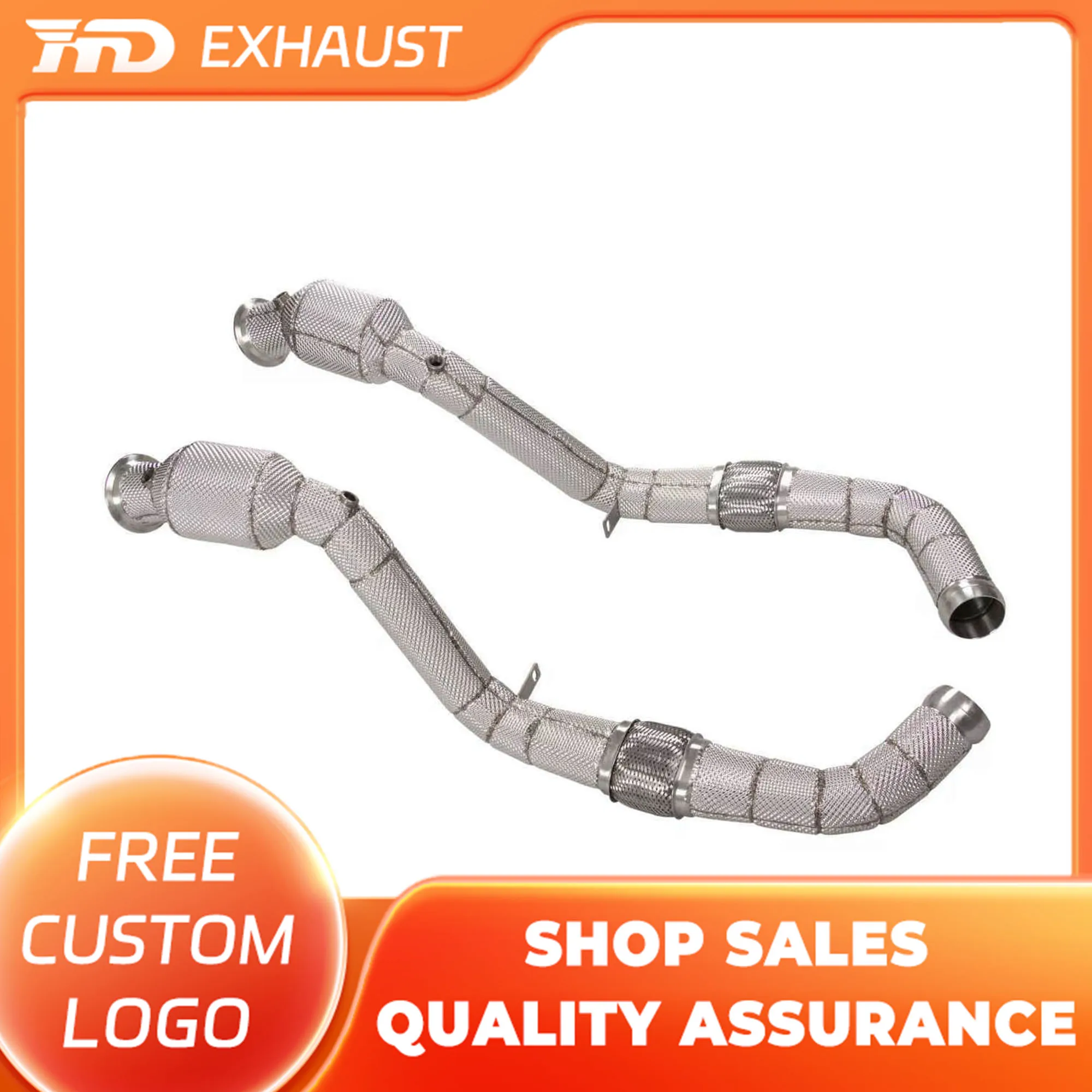 

HMD Exclusive Customization With Heat Shield Downpipe For Bentley Flying Spur 6.0T Stainless Steel Downpipe