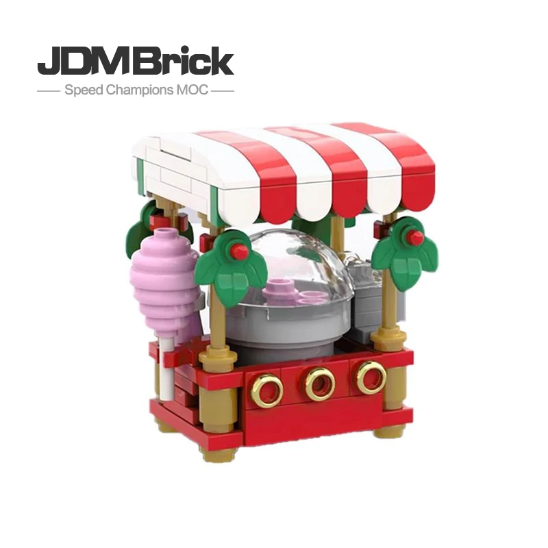 Creative model MOC-132138 children's puzzle small particle puzzle toy gift Christmas and winter series cotton candy rack