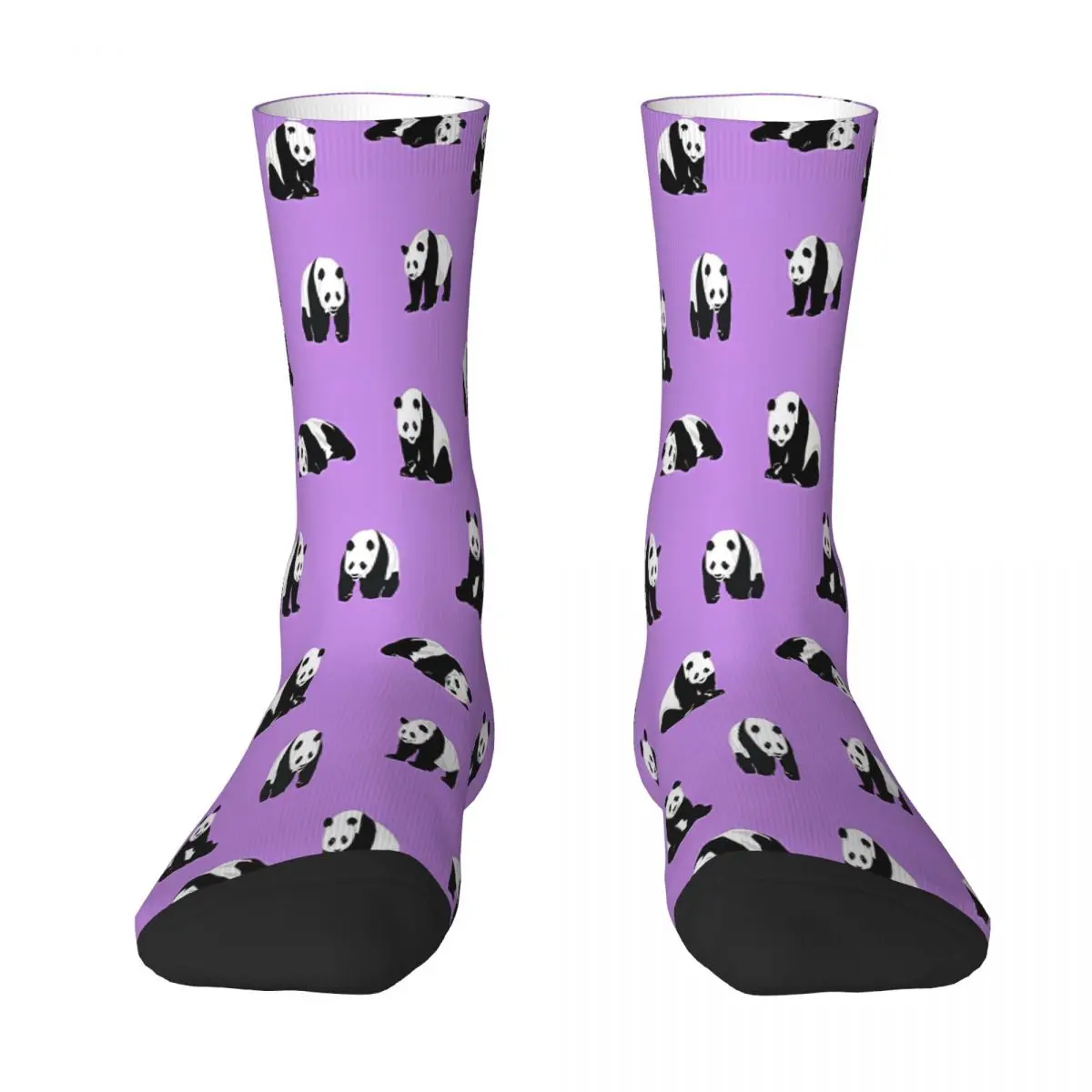

Pandas On Purple Animal Sock Socks Men Women Polyester Stockings Customizable Funny
