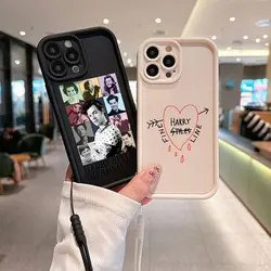 Styles Love On Tour Harrys Phone Case for IPhone 16 15 14 13 12 11 Pro Max Mini XR XS X 7 8 Plus Soft TPU Cover With Hand Strap