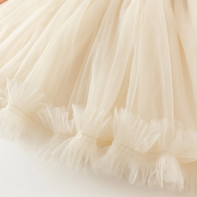 ديف بيلا الخريف الشتاء فستان الأميرة الفتيات طويلة الأكمام حفلة الدانتيل فستان شبكي الأطفال عيد الميلاد عيد ميلاد الملابس DB3241294 #6