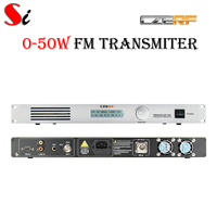 Professional  CZE-T501 0-50W adjustable FM stereo transmitter broadcast radio station NJ connector
