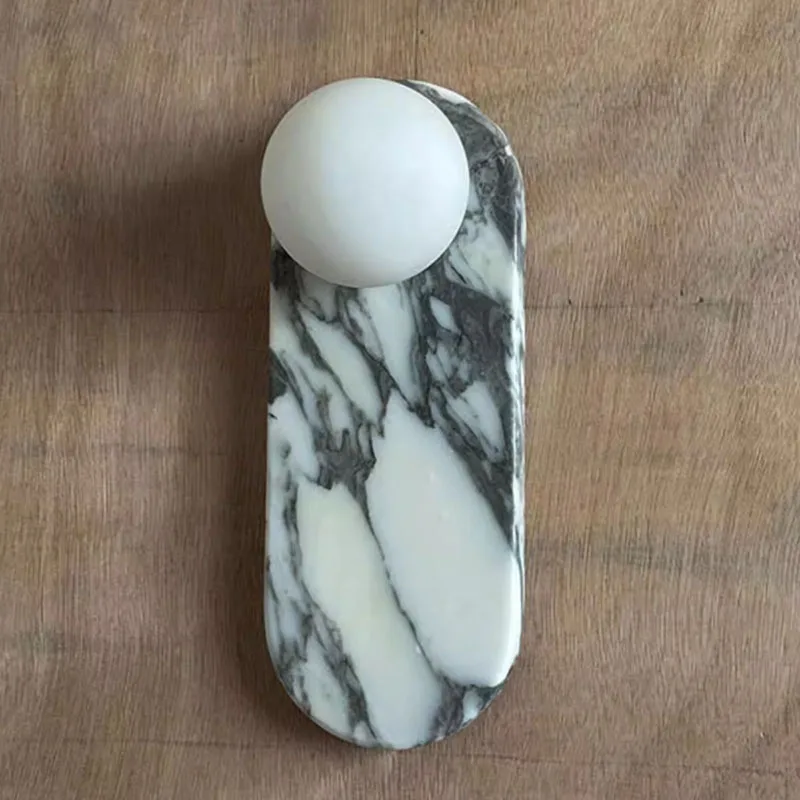 

Medieval Surprise Silent Wind Natural Marble Wall Lamp Designer Villa Living Room Bedroom Corridor Background Wall Lamp