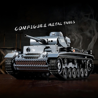 Henglong 1/16 3848 Germany III L Heavy Tank Simulation Model Simulation Smoke Playing Bomb Large Remote Control Tank Off-Road