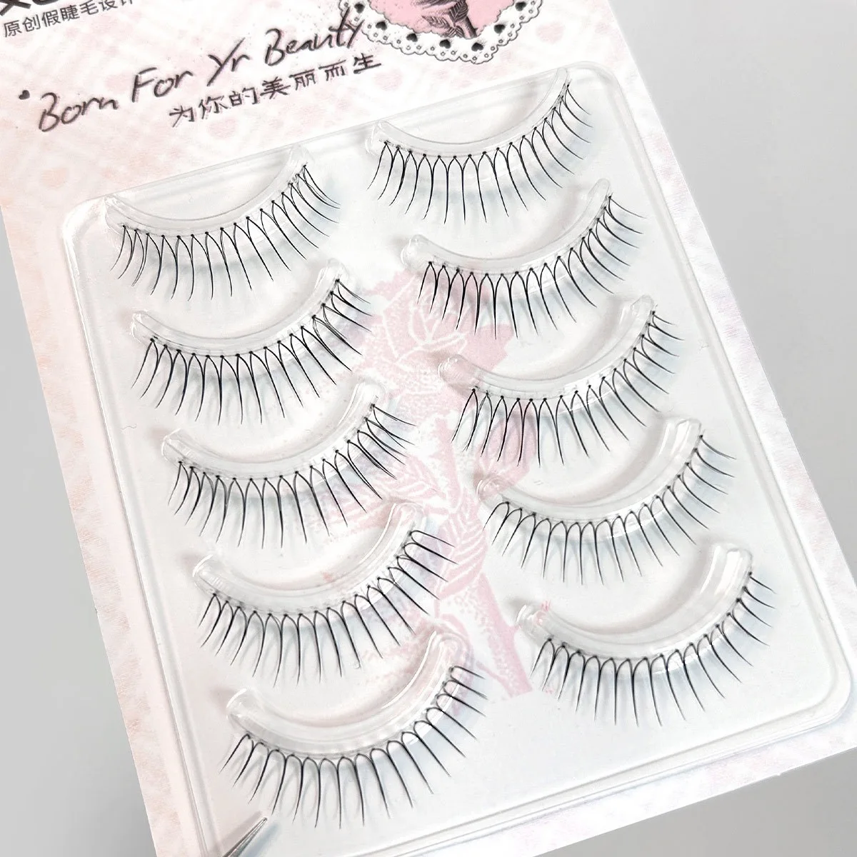 Korean U-shaped Individual False Eyelashes Lash Extension Noglue Idol Lashes Natural Comic Eye Lash Clusters Makeup Cosplay