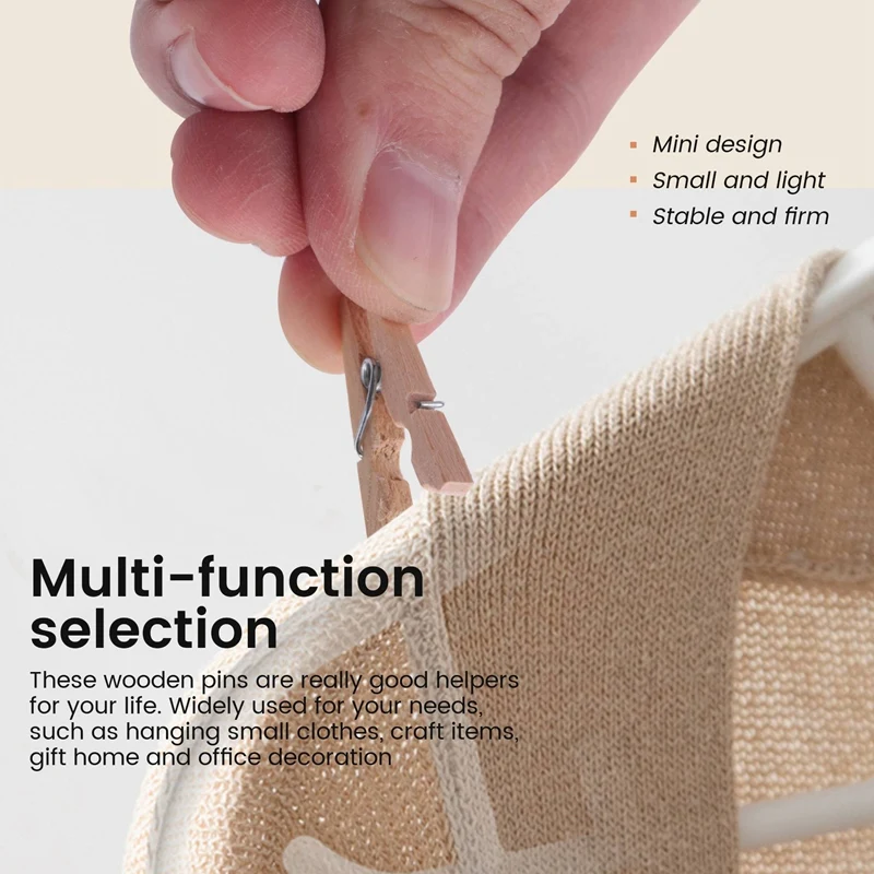 Pinzas para ropa resistentes al aire libre, pinzas para la ropa de madera pequeñas con agarre fuerte, miniperclips duraderos, alfileres para fotos, manualidades