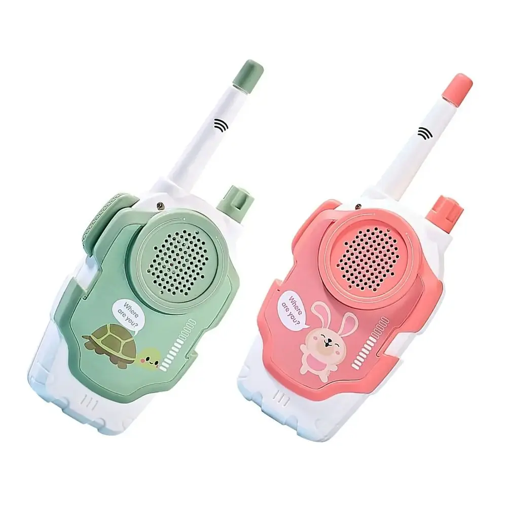 Mini walkie-talkie electrónico para niños, Radio de larga distancia, teléfono, juguete al aire libre, regalos de cumpleaños, 2 piezas