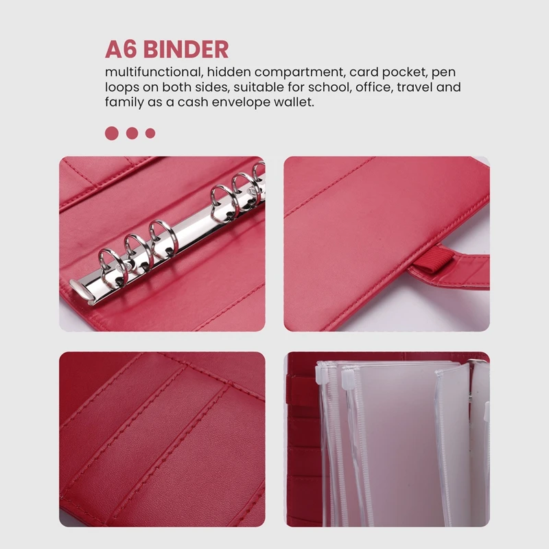 Budgeting Cash Envelope, 15 Pcs Budget Binders Set, With Cash Envelope, A6 Binder, For Saving Money Envelope Storage Bag