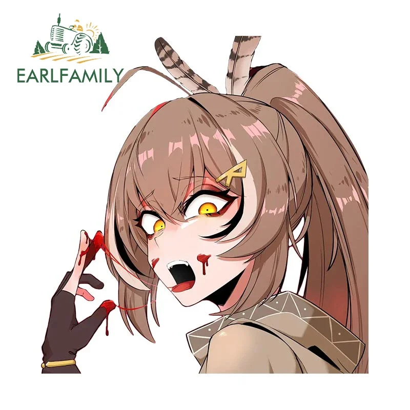 EARLFAMILY 13 cm x 12,6 cm für Hololive Blood Autozubehör Aufkleber Laptop Vinyl Car Wrap Aufkleber Motorrad Kofferraum Campervan