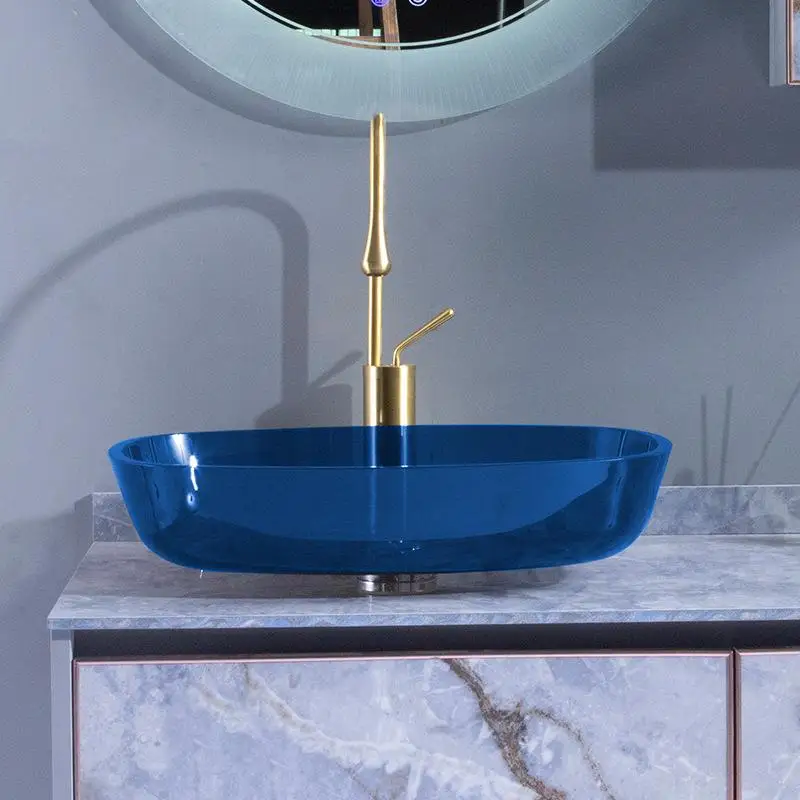 

High end bathroom washbasin, artistic simplicity, washbasin, balcony washbasin, countertop, glass basin